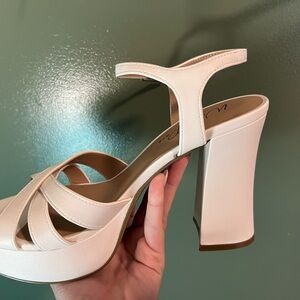 Wild Pair Cream Strappy Heels